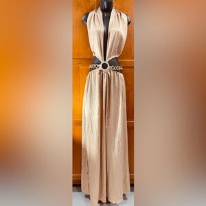 Elegant and sexy gold dress